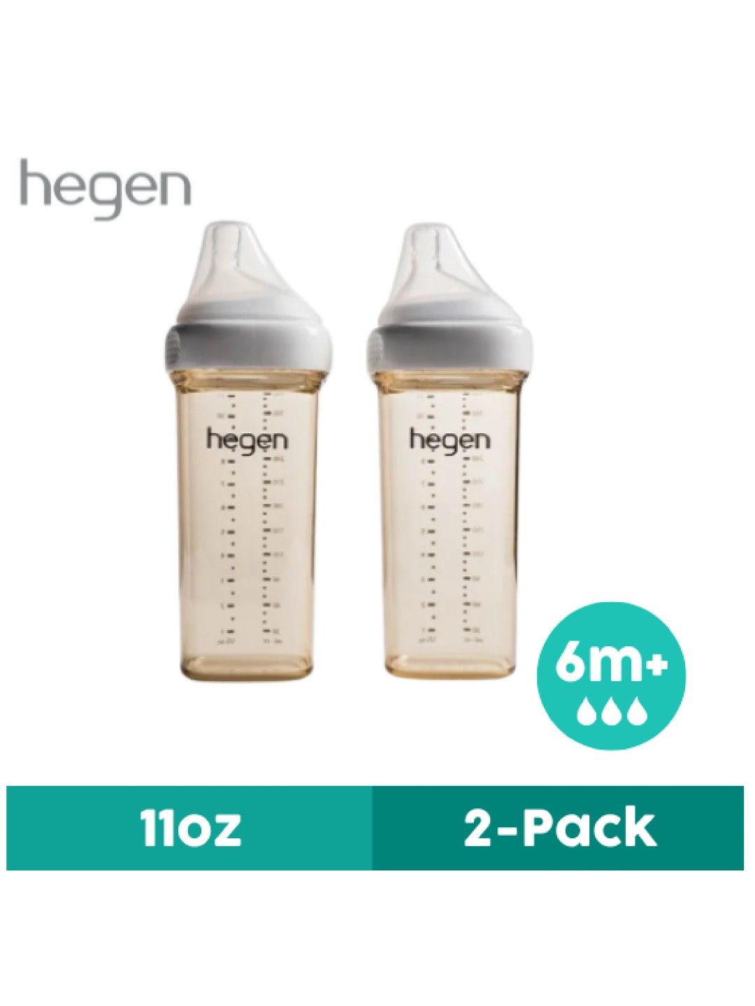 Hegen PPSU PCTO™ Feeding Bottle 2-pack (11oz) (No Color- Image 1)