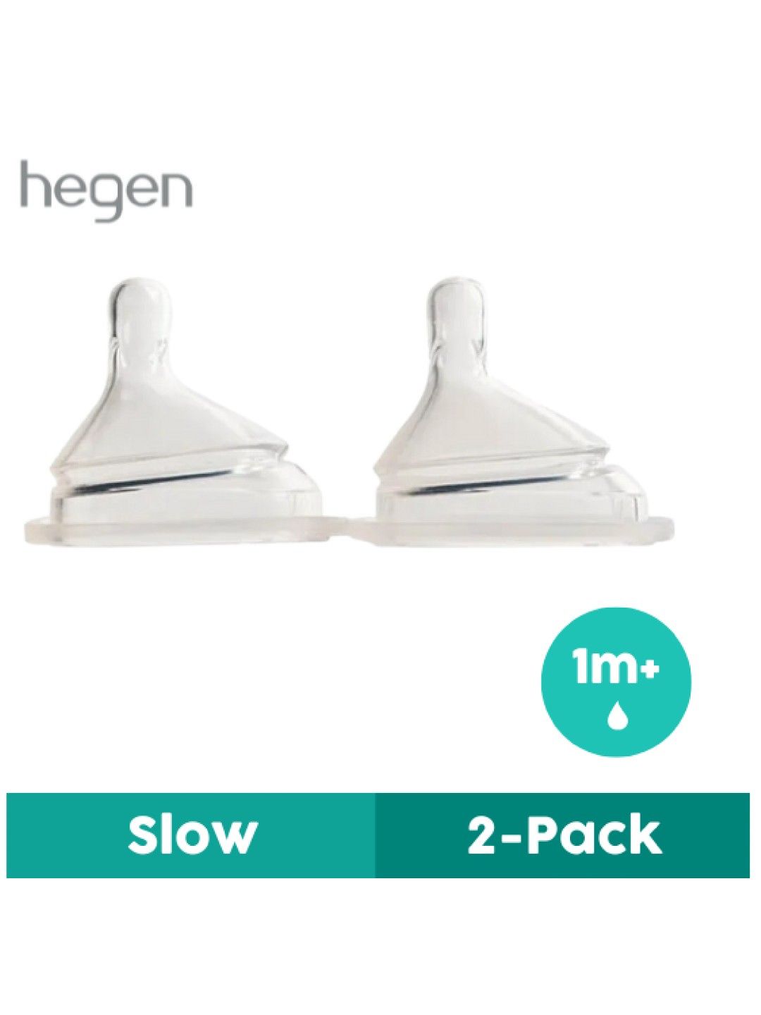 Hegen Slow Flow Teat 1m+ (2-pack)