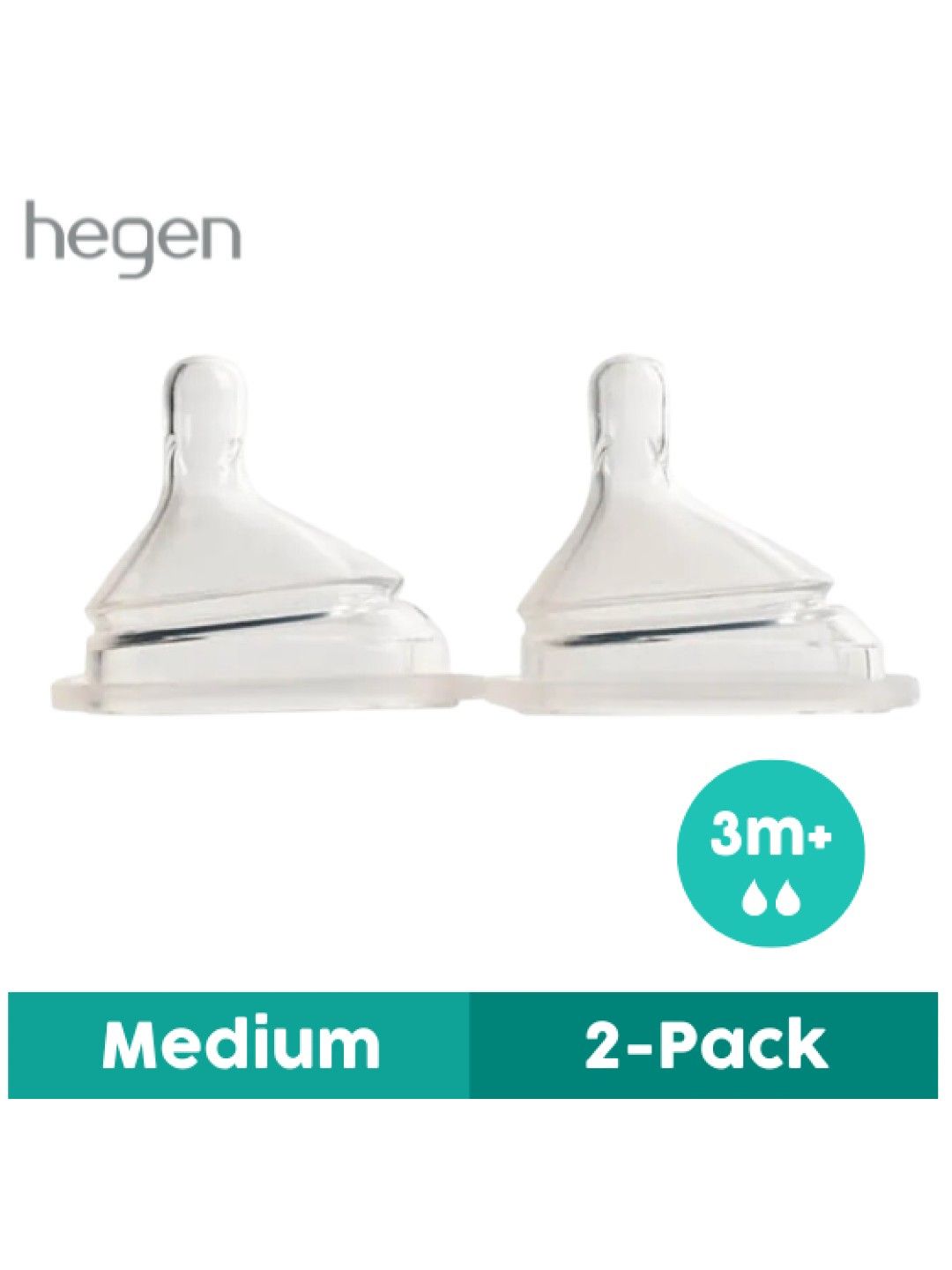 Hegen Medium Flow Teat 3m+ (2-pack)