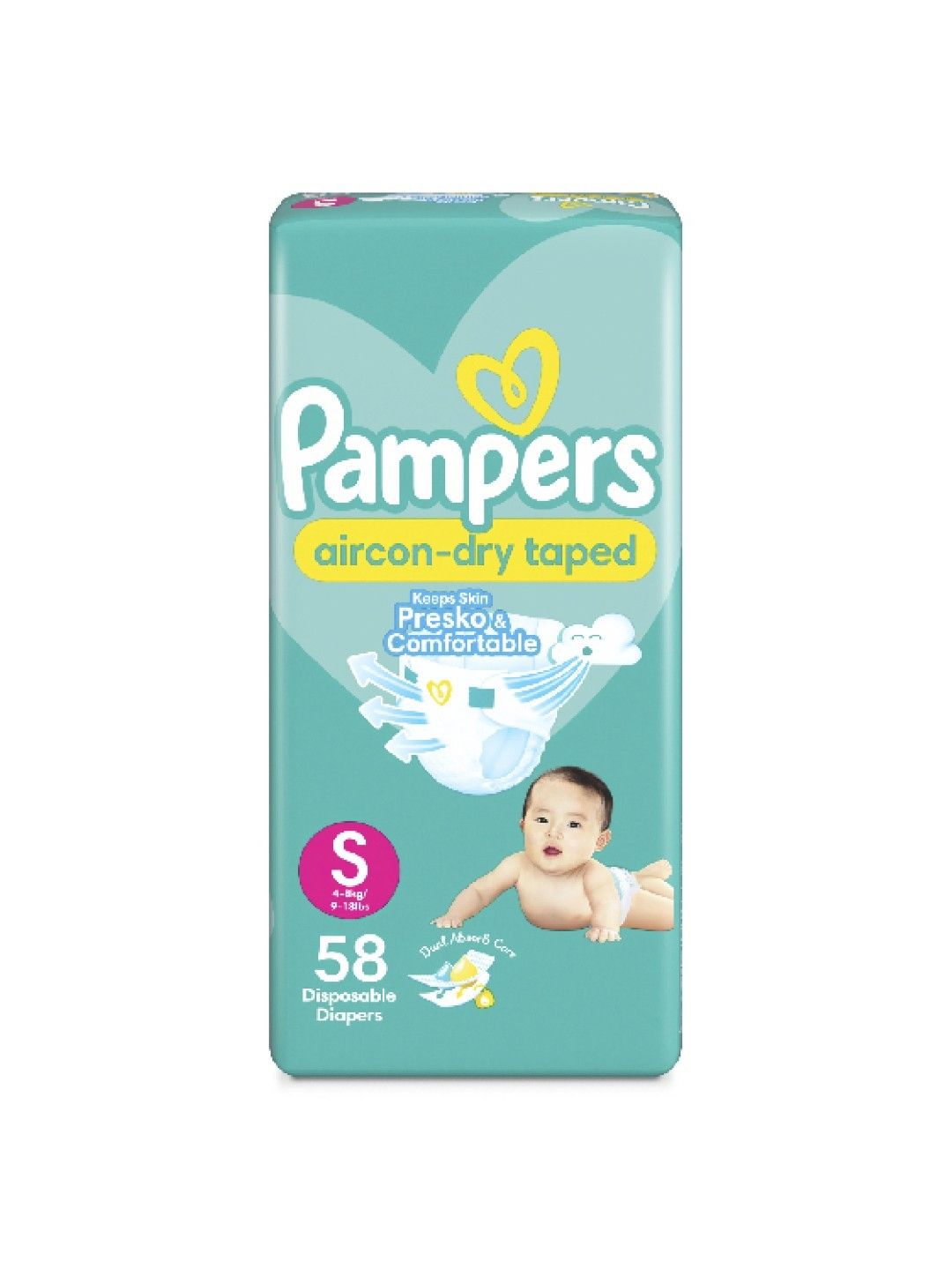 Pampers Baby Dry Taped Small (58 pcs) (No Color- Image 2)
