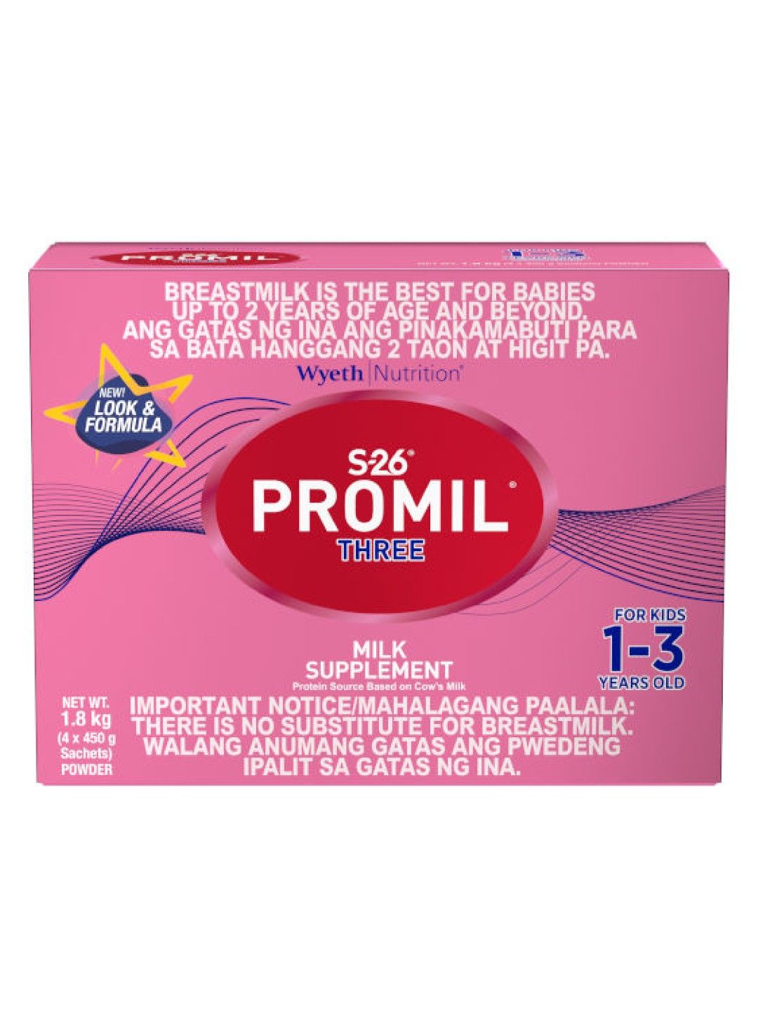 S-26 Promil Three Milk Supplement (1.8kg) [Expiry: 10/31/24]