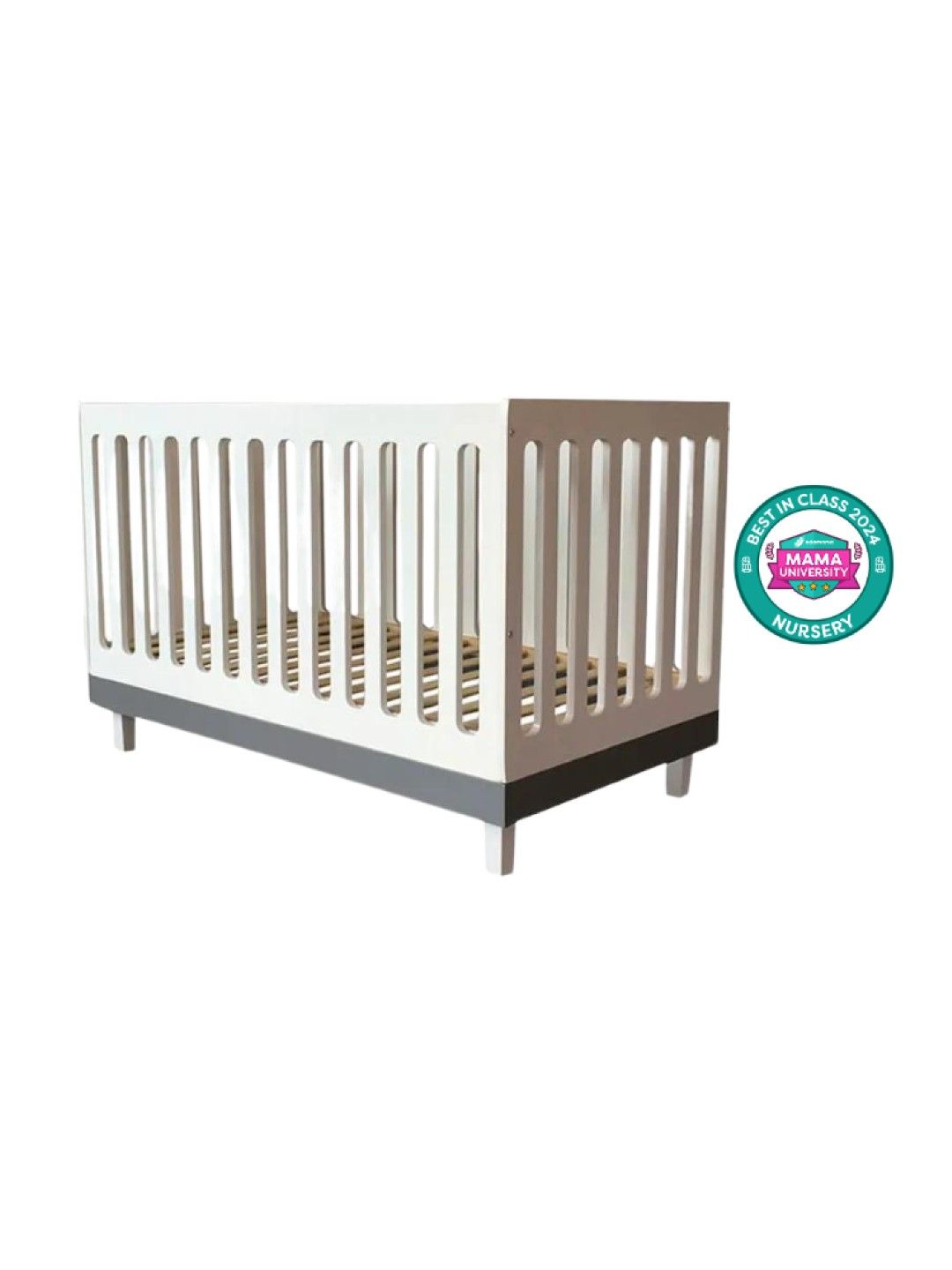 Cuddlebug Madison 3in1 Convertible Crib (Grey- Image 1)