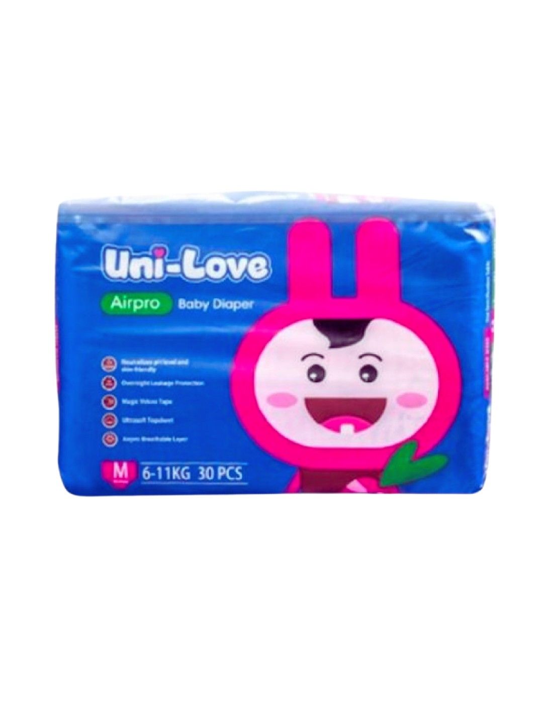 Uni-love Airpro Baby Tape Diaper Medium (30pcs) (No Color- Image 1)