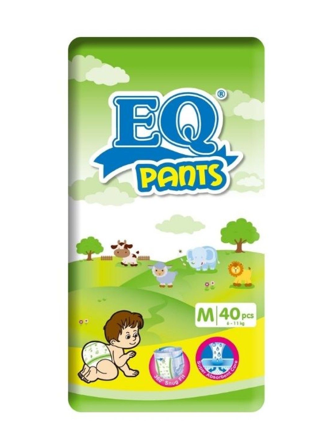 EQ Diapers and Wipes Pants Jumbo Pack Pants Diaper Medium (40 pcs) (No Color- Image 1)