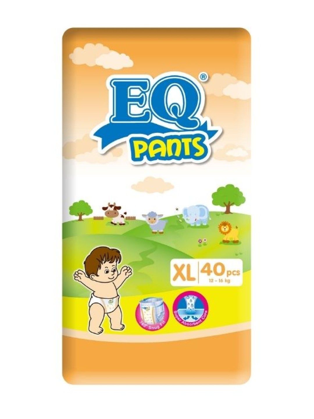 EQ Diapers and Wipes Pants Jumbo Pack Pants Diaper XL (40 pcs)