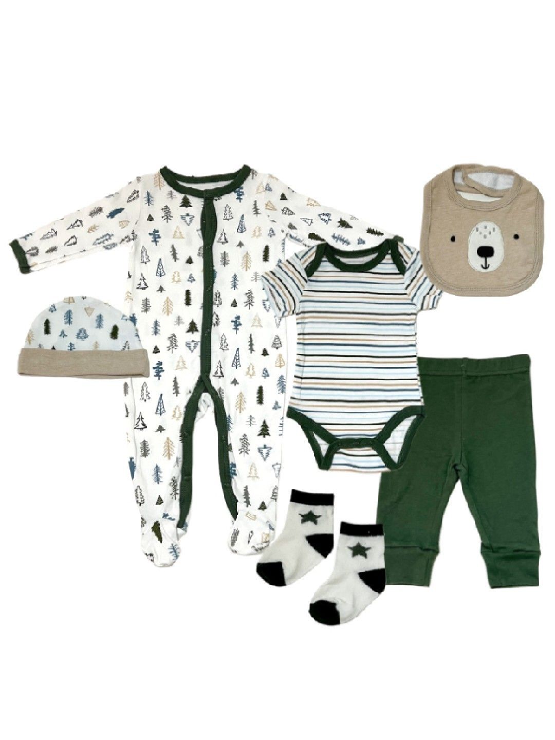 Little Steps 6-Piece Brown Bear Layette (No Color- Image 1)