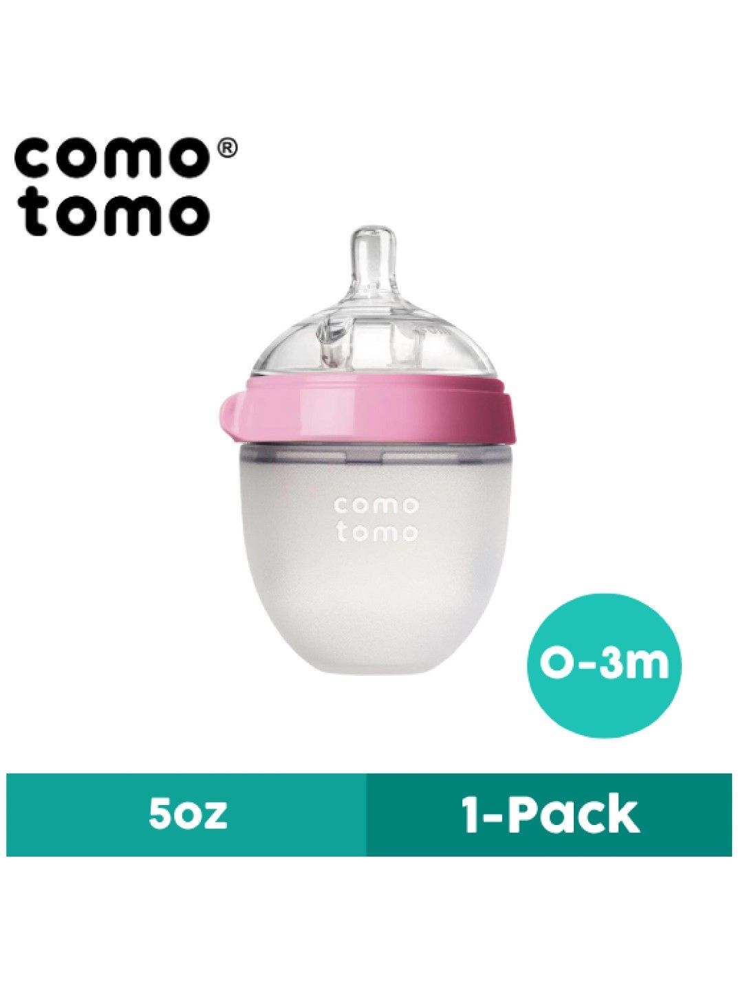 Comotomo Silicone Baby Bottle Pink (5oz)