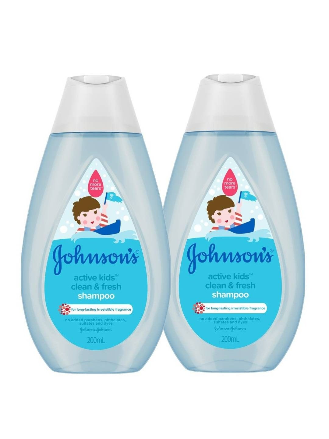 Johnson's Active Kids Clean and Fresh Shampoo Twin Pack (200ml) [Expiry: May 2025] (No Color- Image 1)