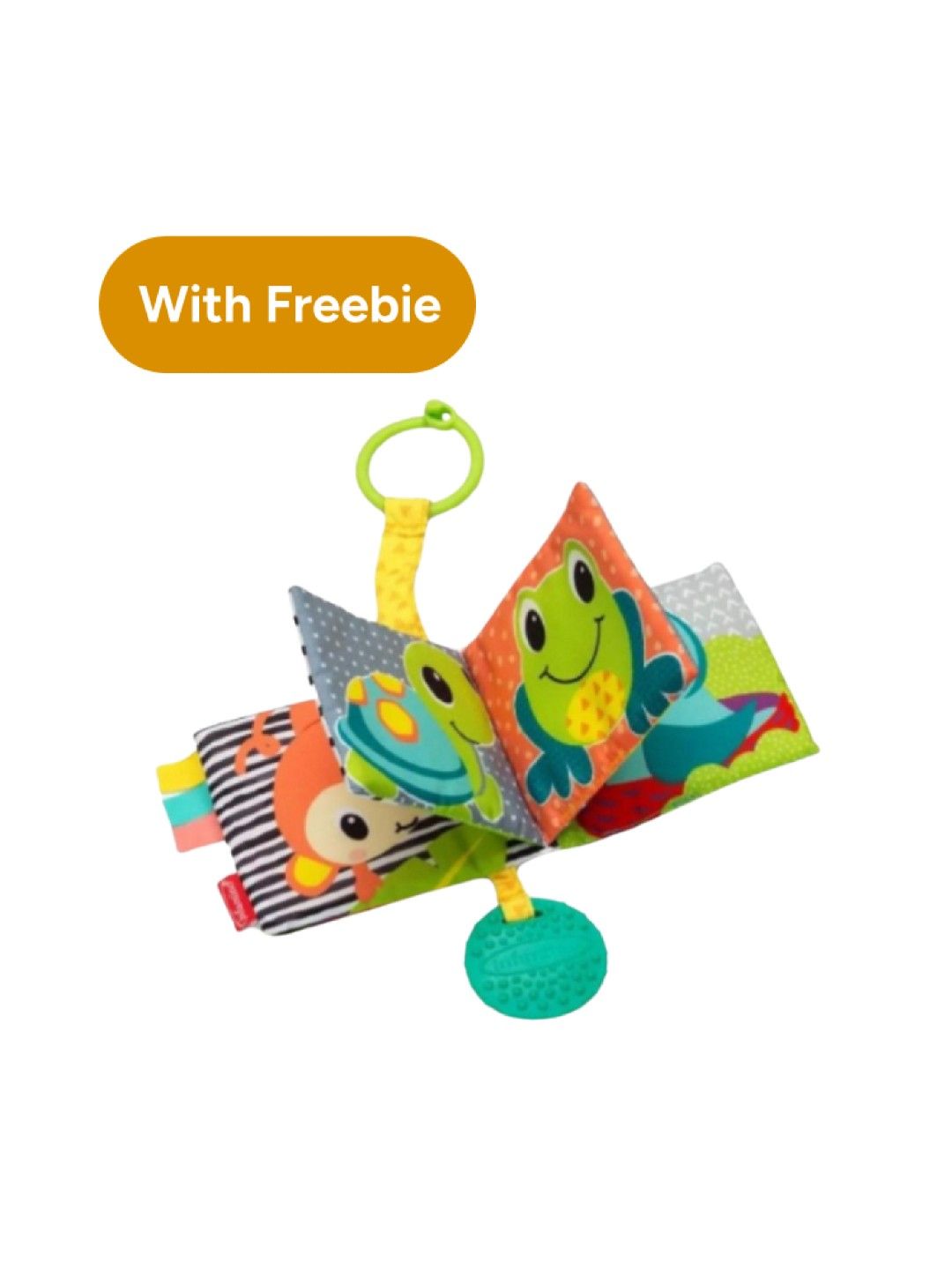 Infantino Link and Squeak Animal Crinkle Book with [FREE] Fun Time Duck (Assorted)