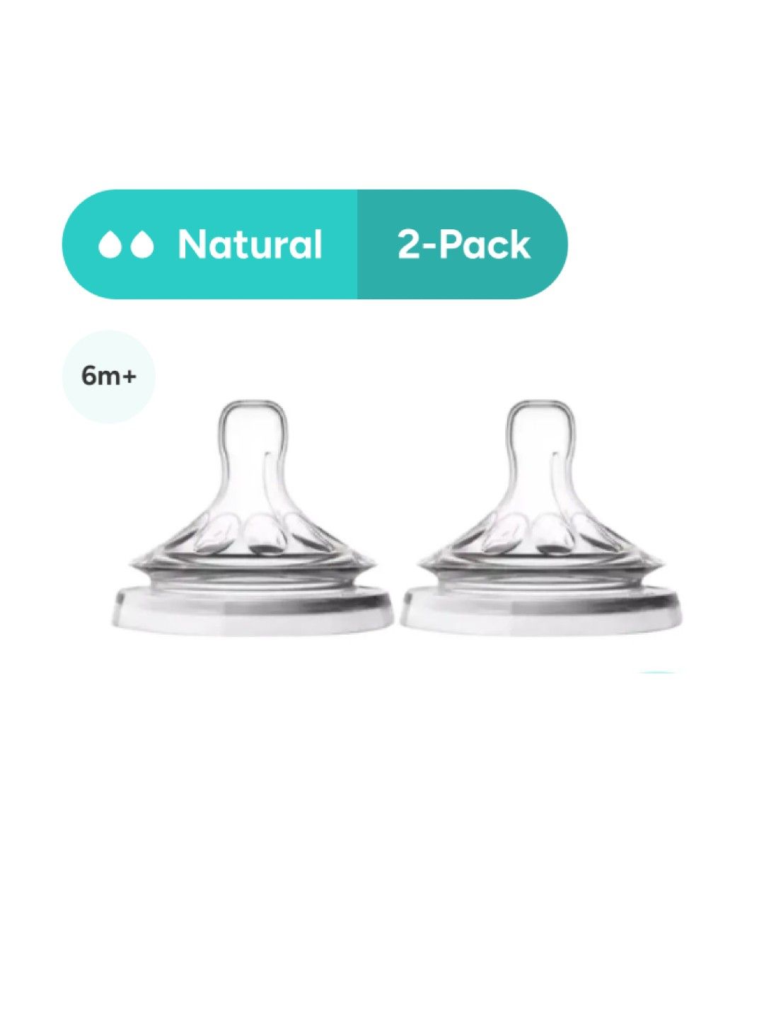 Avent 6M+ Natural Fast Flow Nipples, 2-Pack