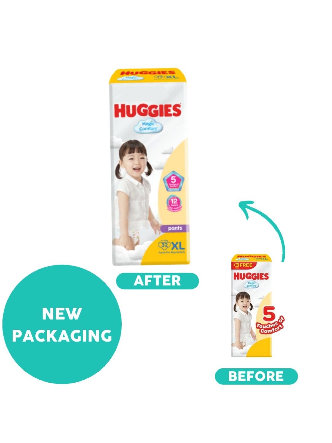 Huggies Magic Comfort Pants XL (32 pcs) (No Color- Image 3)