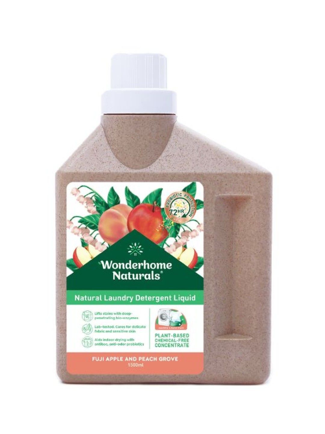 Wonderhome Naturals Natural Laundry Detergent Liquid (1500ml) [Expiry