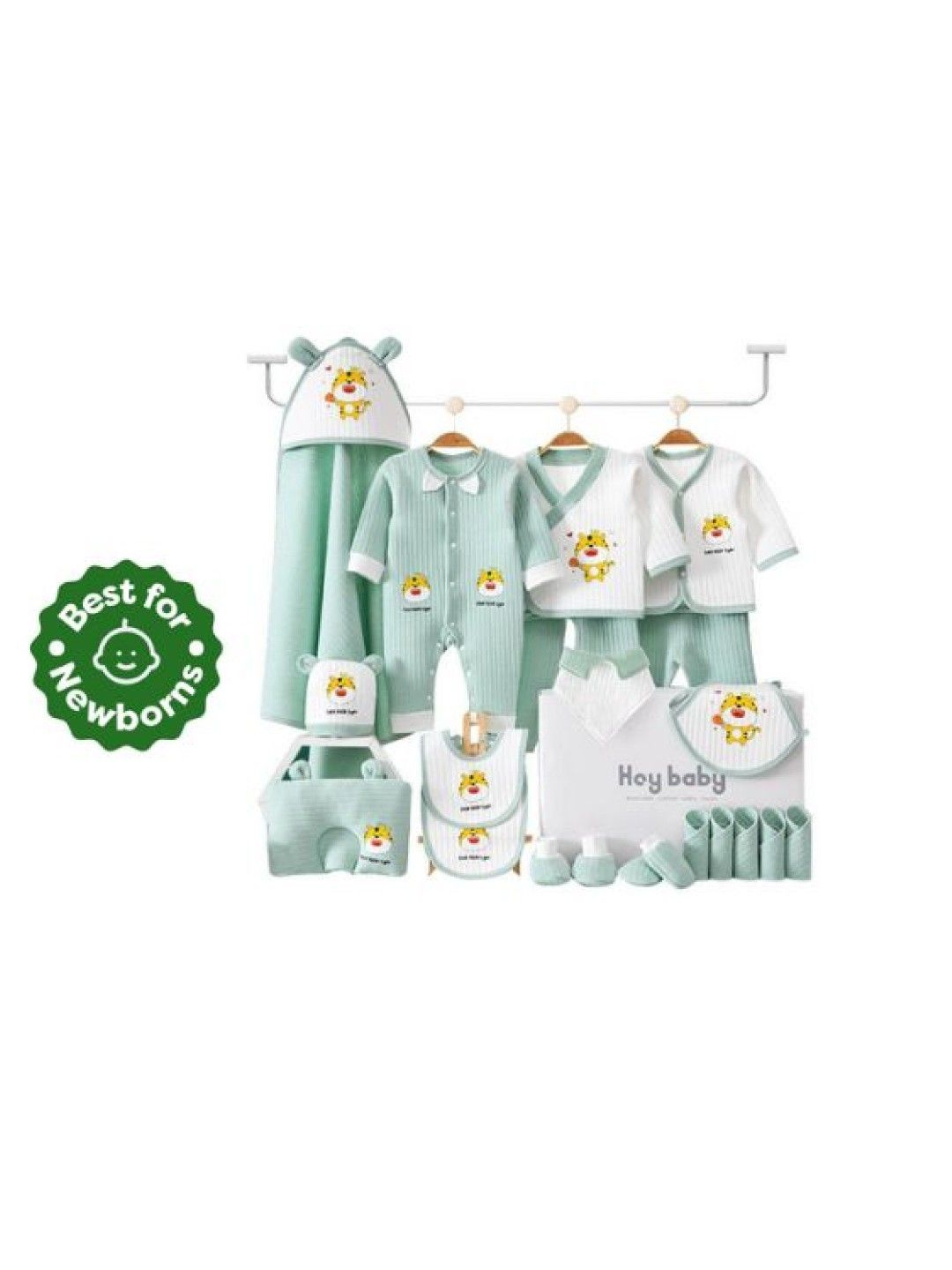 Cottonkind Cute Little Tiger Newborn Baby Clothing Gift Set (22pcs) (Green- Image 1)