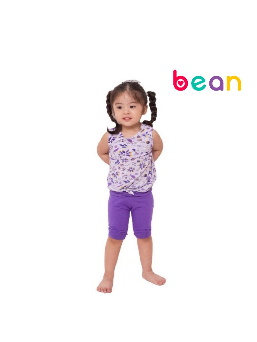 bean fashion Alessa Lanot Playwear Ubecado Sleeveless with Plain Capri Leggings (Multicolor- Image 1)