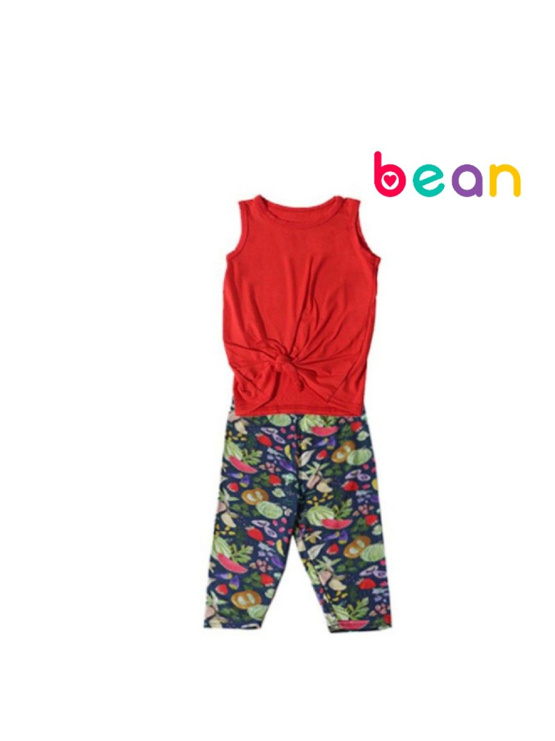 bean fashion Alessa Lanot Playwear Fruit Salad Sleeveless with Printed Capri Leggings (Multicolor- Image 1)