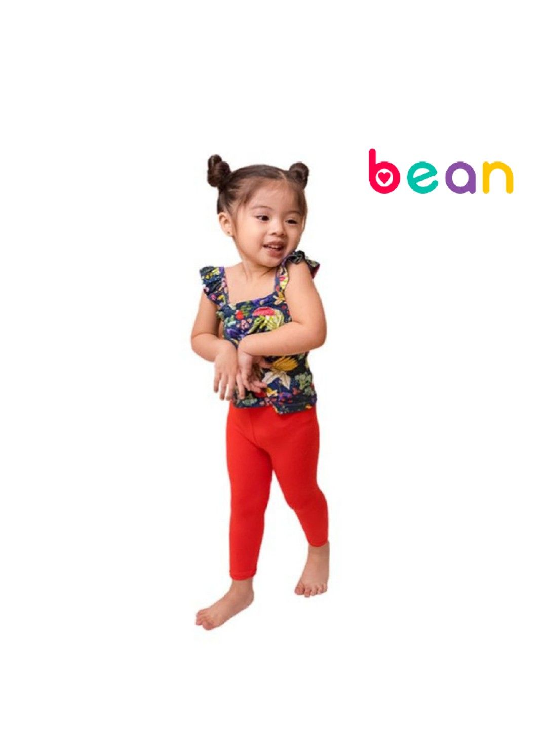 bean fashion Alessa Lanot Playwear Fruit Salad Ruffled Sleeveless with Plain Leggings (Multicolor- Image 1)