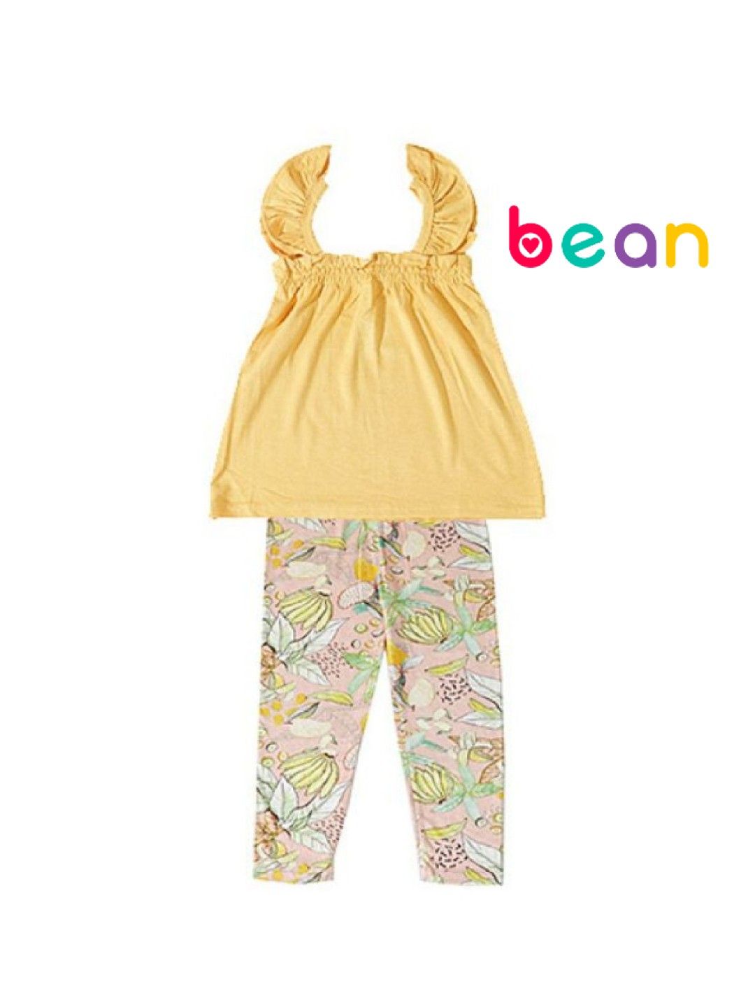 bean fashion Alessa Lanot Playwear Saging Swirl Ruffled Sleeveless with Printed Leggings (Multicolor- Image 1)