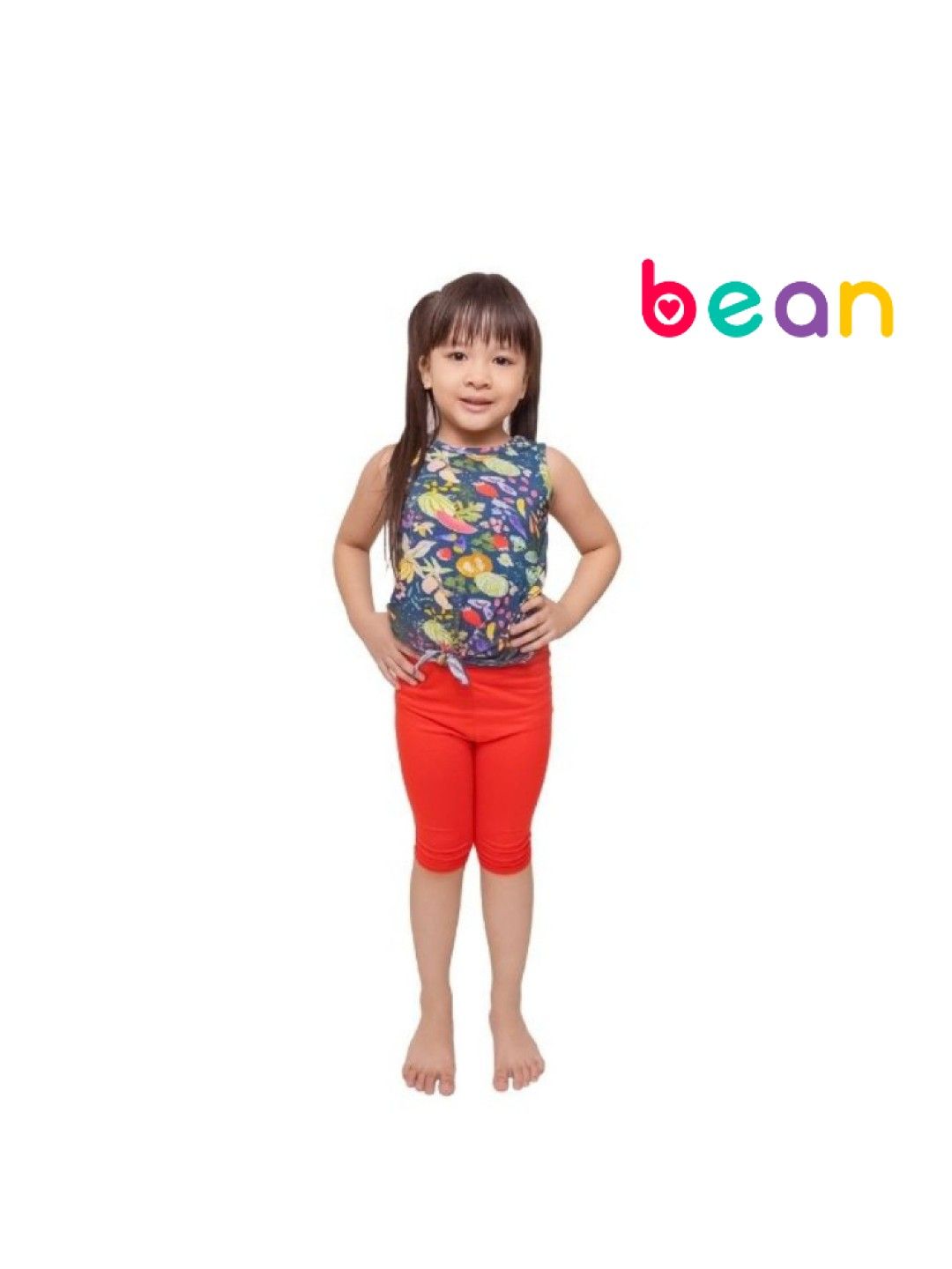 bean fashion Alessa Lanot Playwear Fruit Salad Sleeveless with Plain Capri Leggings (Multicolor- Image 1)