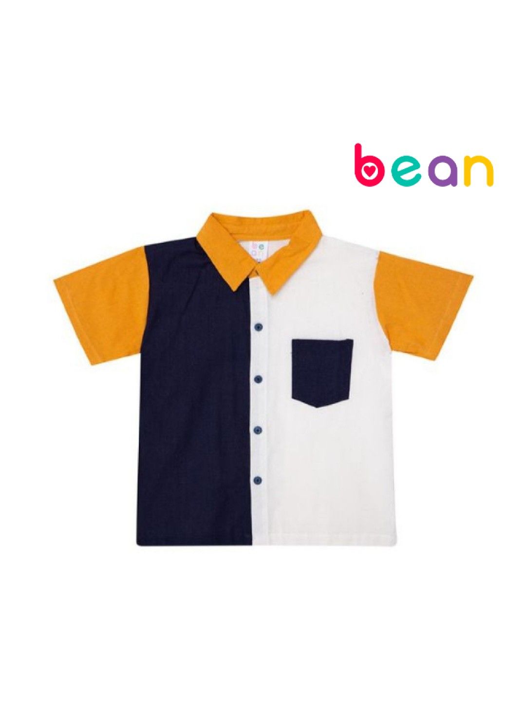 bean fashion Ocean Tones Shortsleeves Woven Top (Multicolor- Image 1)