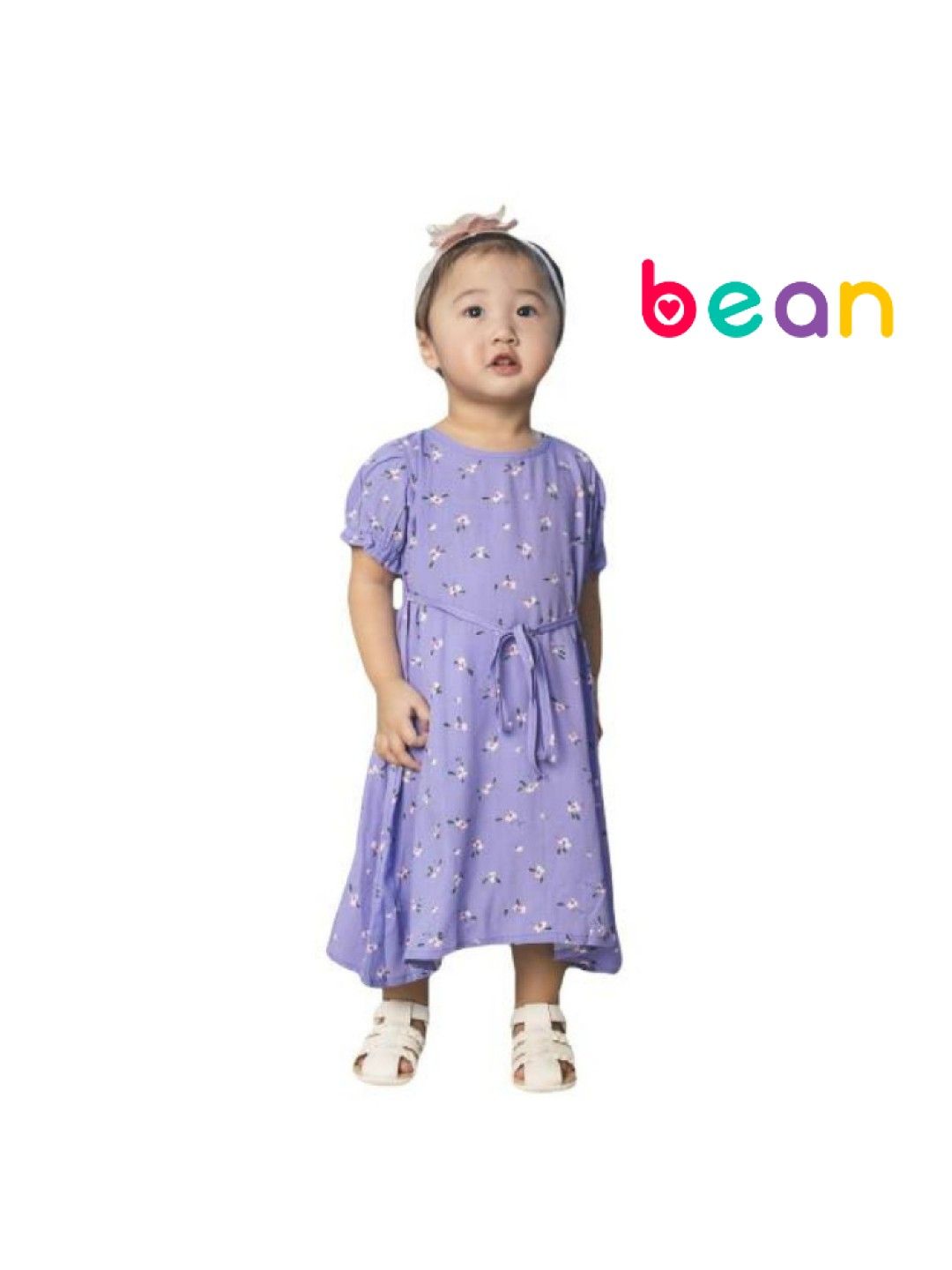 bean fashion Floral Woven Dress (Lilac- Image 1)