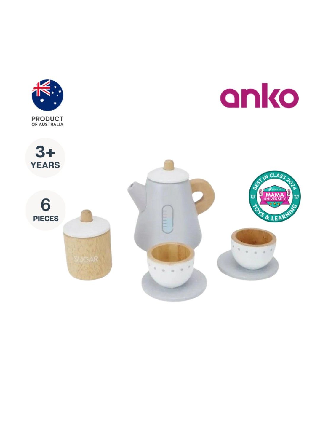 Anko 6-Piece Wooden Kettle Set