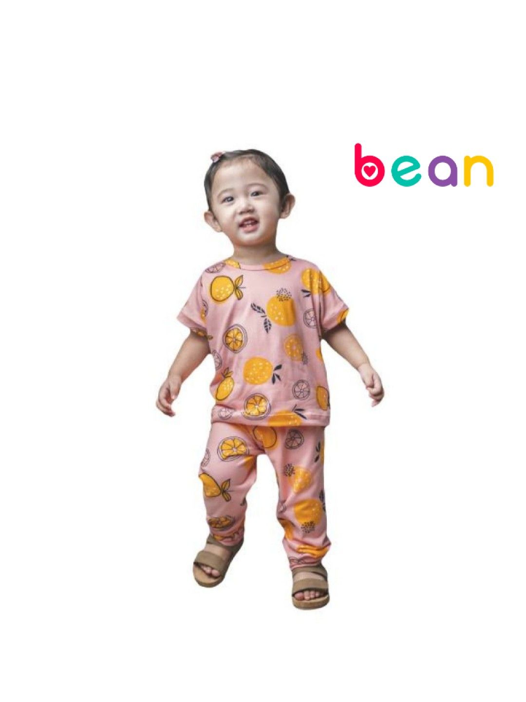 bean fashion Printed Fruits Shortsleeves Pajama Set (Pink- Image 1)