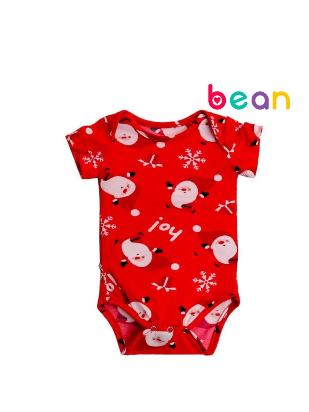 bean fashion Merry Jammies Fullprint Baby Girl Onesie (Red- Image 1)