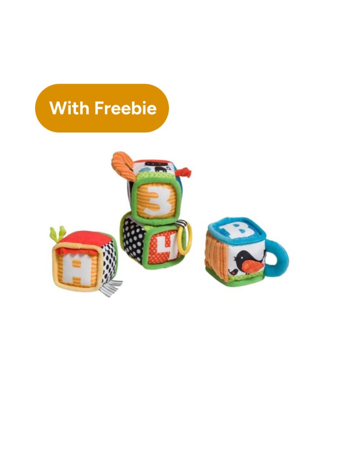 Infantino Discovery & Play Soft Blocks with [FREE] Fun Time Duck (Assorted)