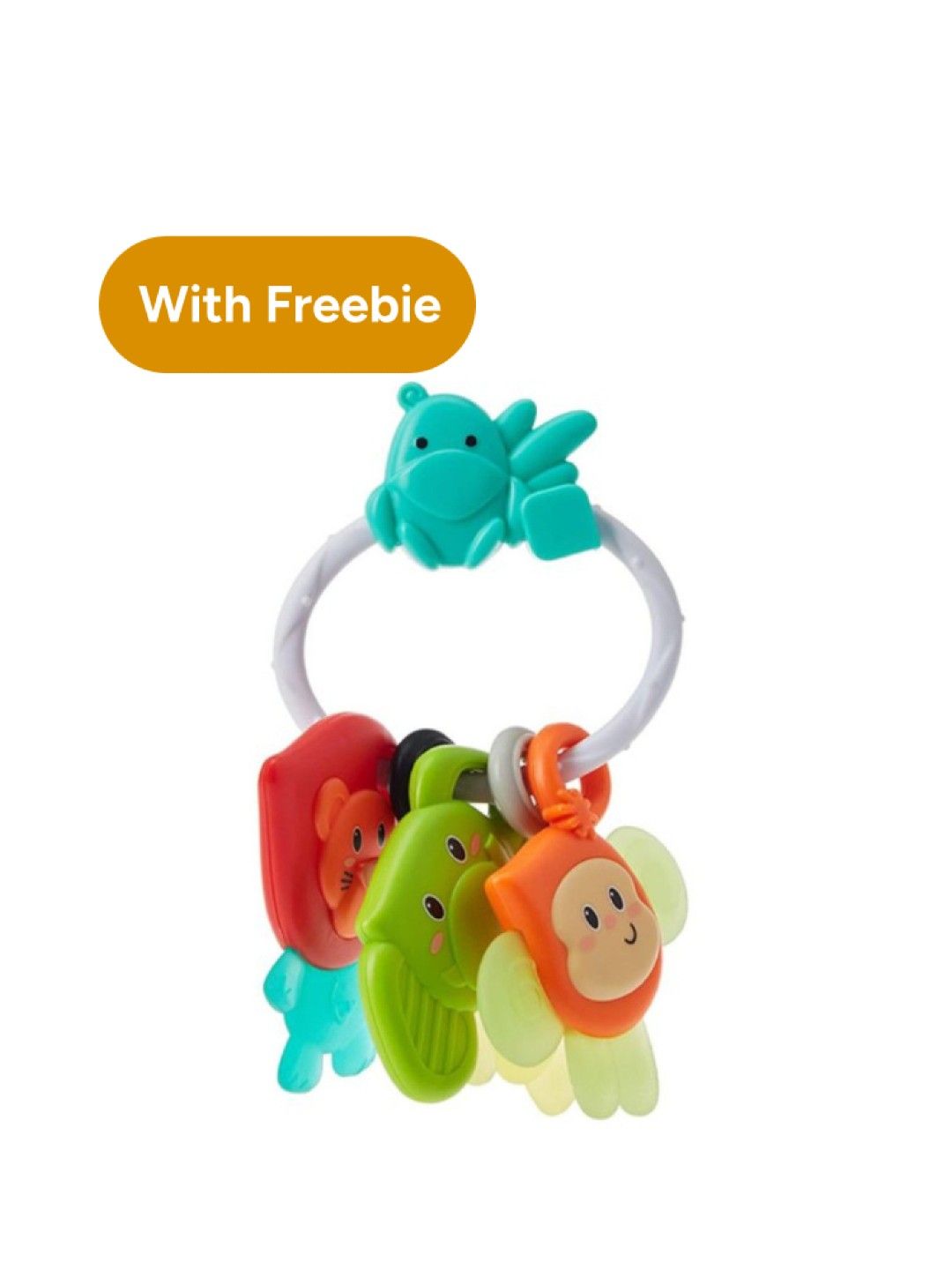 Infantino Safari Teething Pals (European Norm) with [FREE] Fun Time Duck (Assorted) (No Color- Image 1)