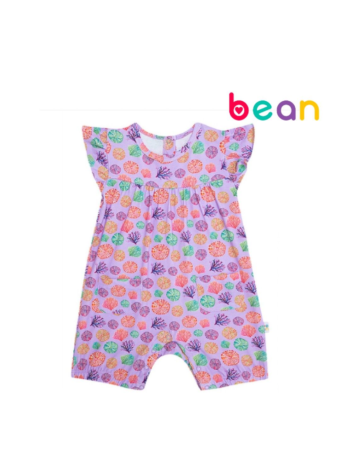 bean fashion Wonder Playsuits Anina Rubio Coral Palaui Flutter Sleeves Romper