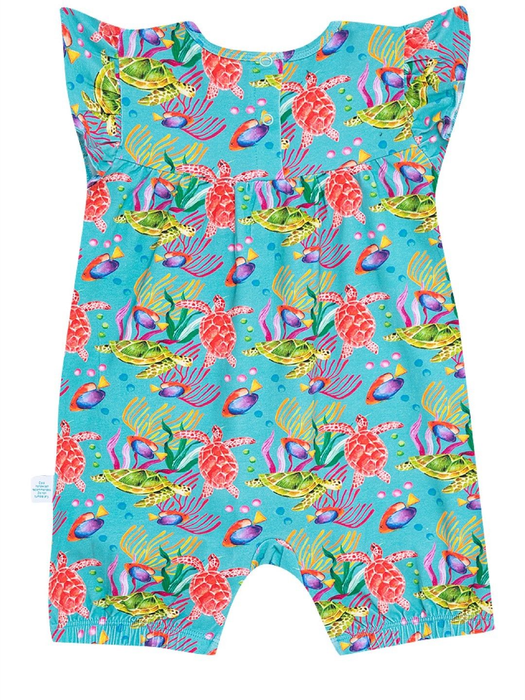 bean fashion Wonder Playsuits Anina Rubio Turtle Palaui Flutter Sleeves Romper (Multicolor- Image 2)