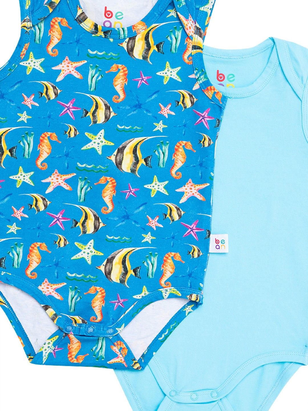 bean fashion Wonder Playsuits 2-Piece Anina Rubio Starfish Nasugbu Sleeveless Onesie Set (Multicolor- Image 3)