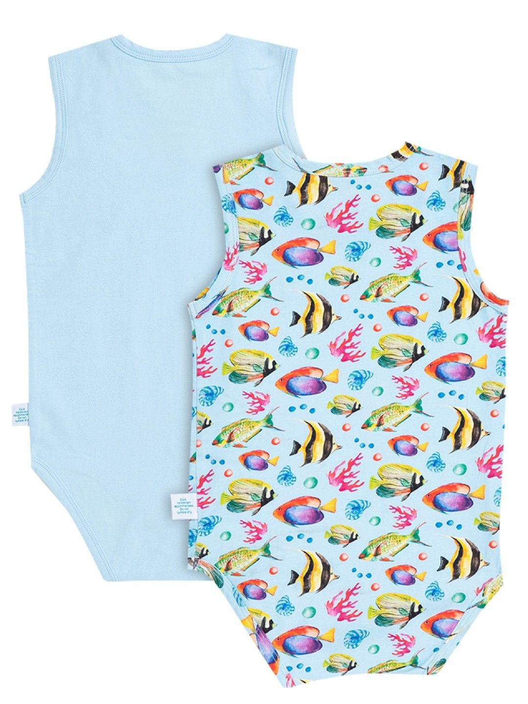 bean fashion Wonder Playsuits 2-Piece Anina Rubio Fish Nasugbu Sleeveless Onesie Set (Multicolor- Image 2)