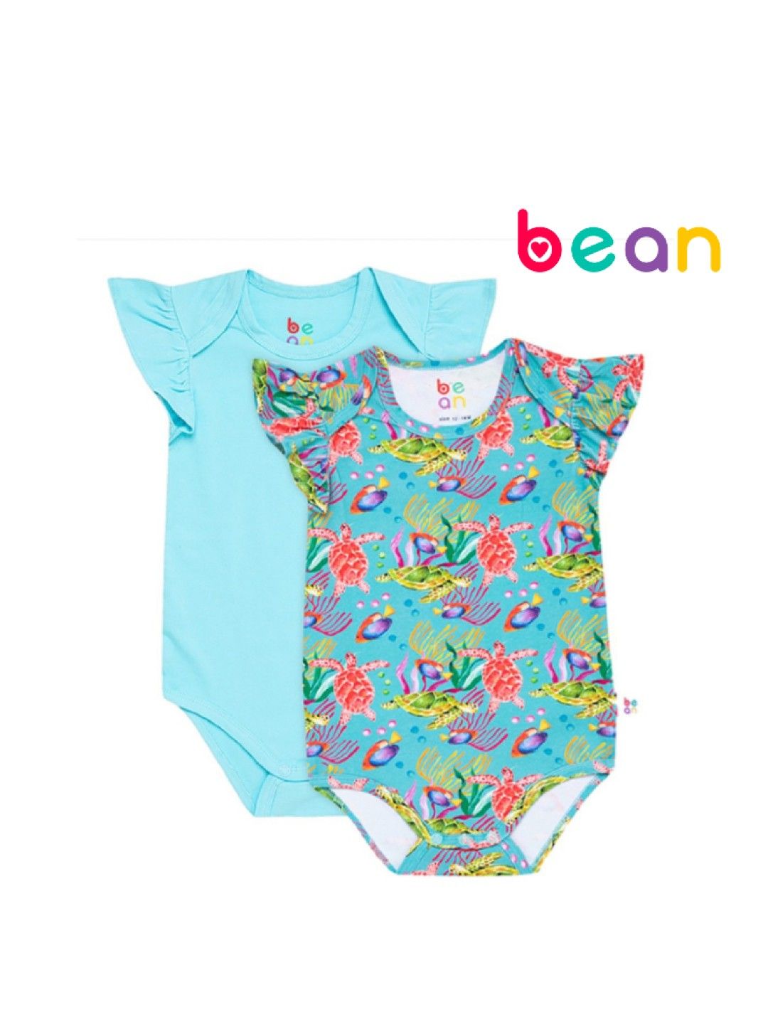 bean fashion Wonder Playsuits 2-Piece Anina Rubio Turtle El Nido Onesie Set (Multicolor- Image 1)