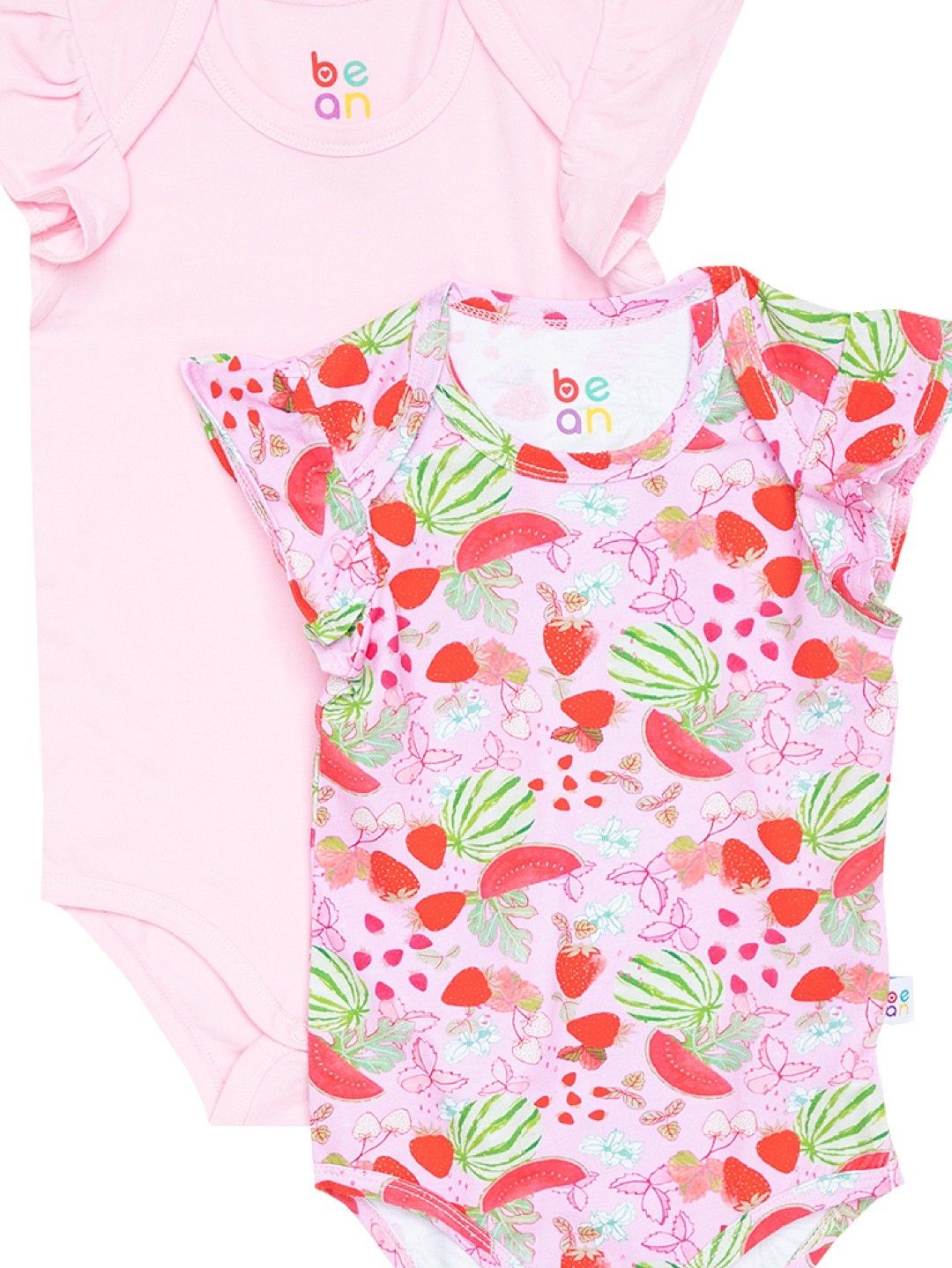 bean fashion Wonder Playsuits 2-Piece Alessa Lanot Pakwan Fun Fruity Swirl Onesie Set (Multicolor- Image 2)