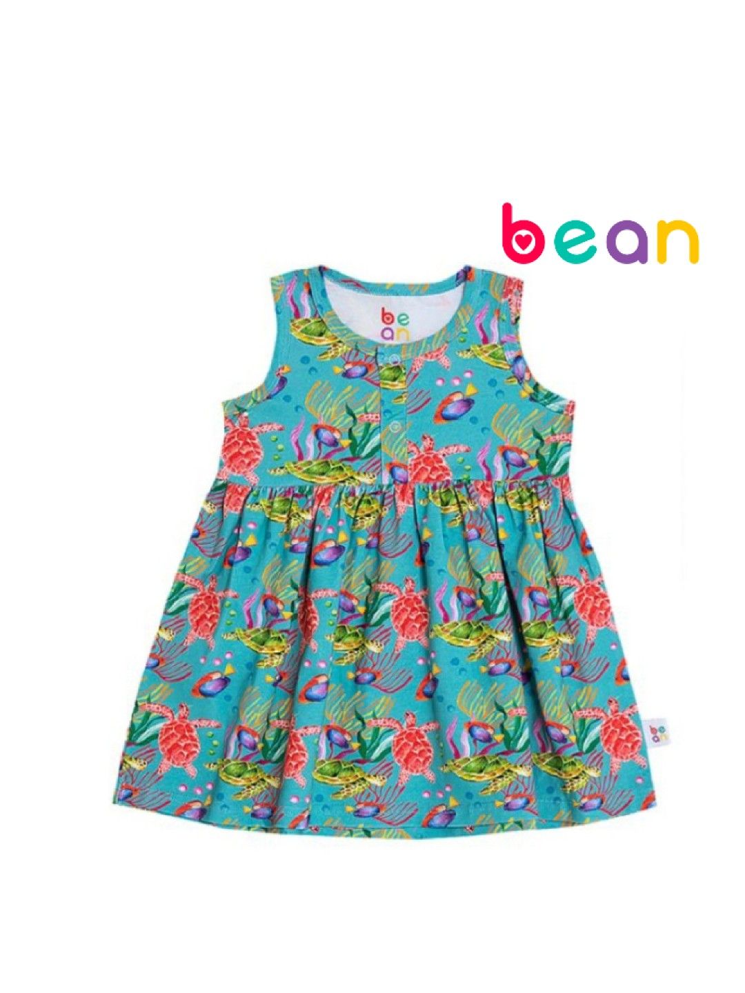 bean fashion Wonder Playsuits Anina Rubio Turtle Aklan Dress with Bloomer Set (Multicolor- Image 1)