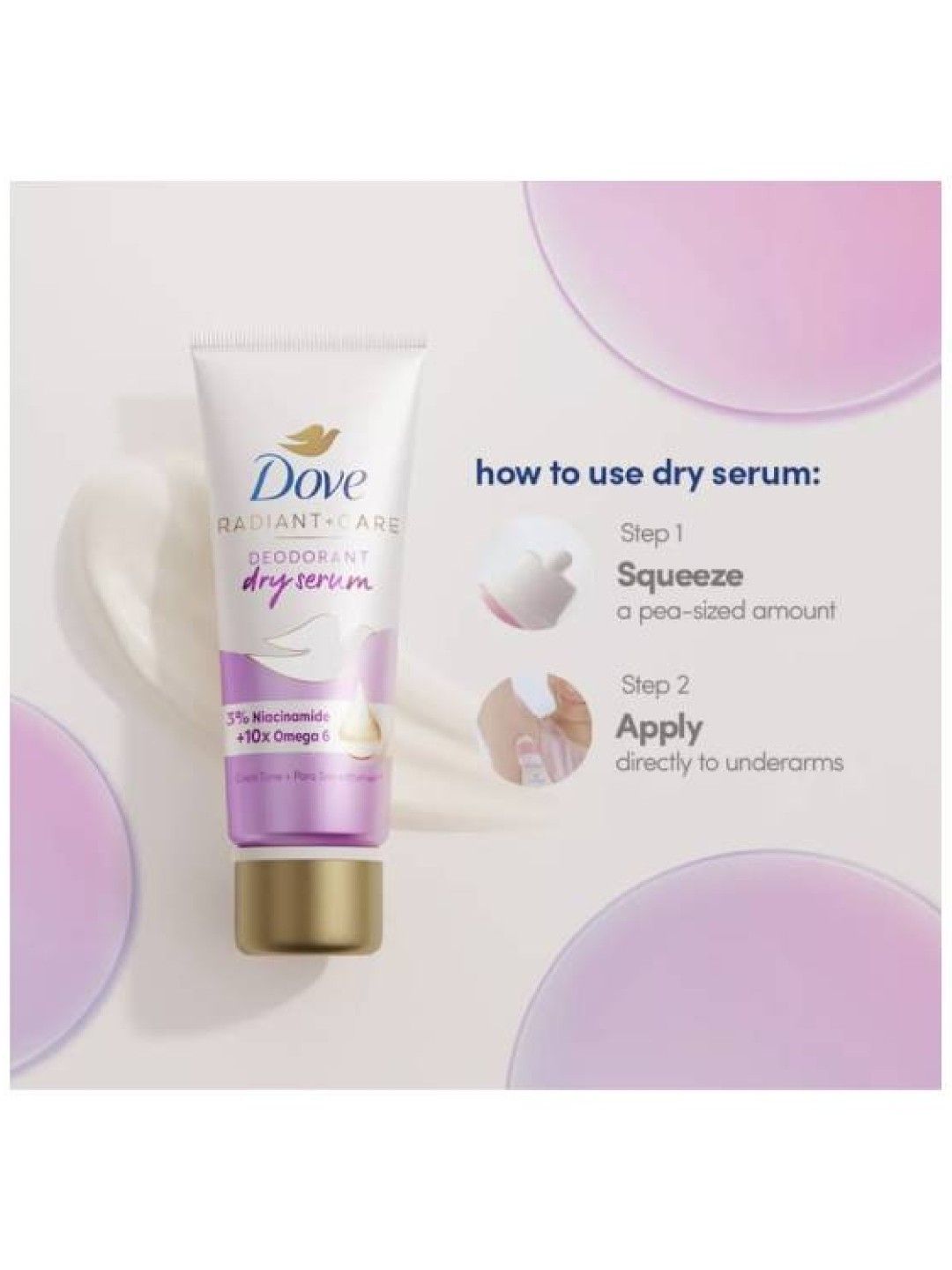 Dove Radiant + Care Deodorant Dry Serum Pore Smoothener (40ml) (No Color- Image 2)