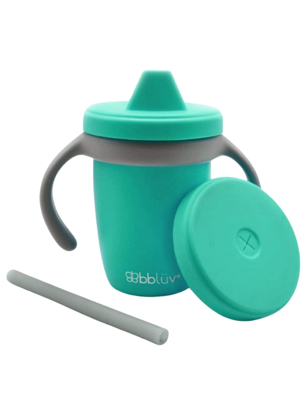 bbluv Küp: 4 in 1 Convertible Silicone Sippy Cup (Aqua- Image 1)