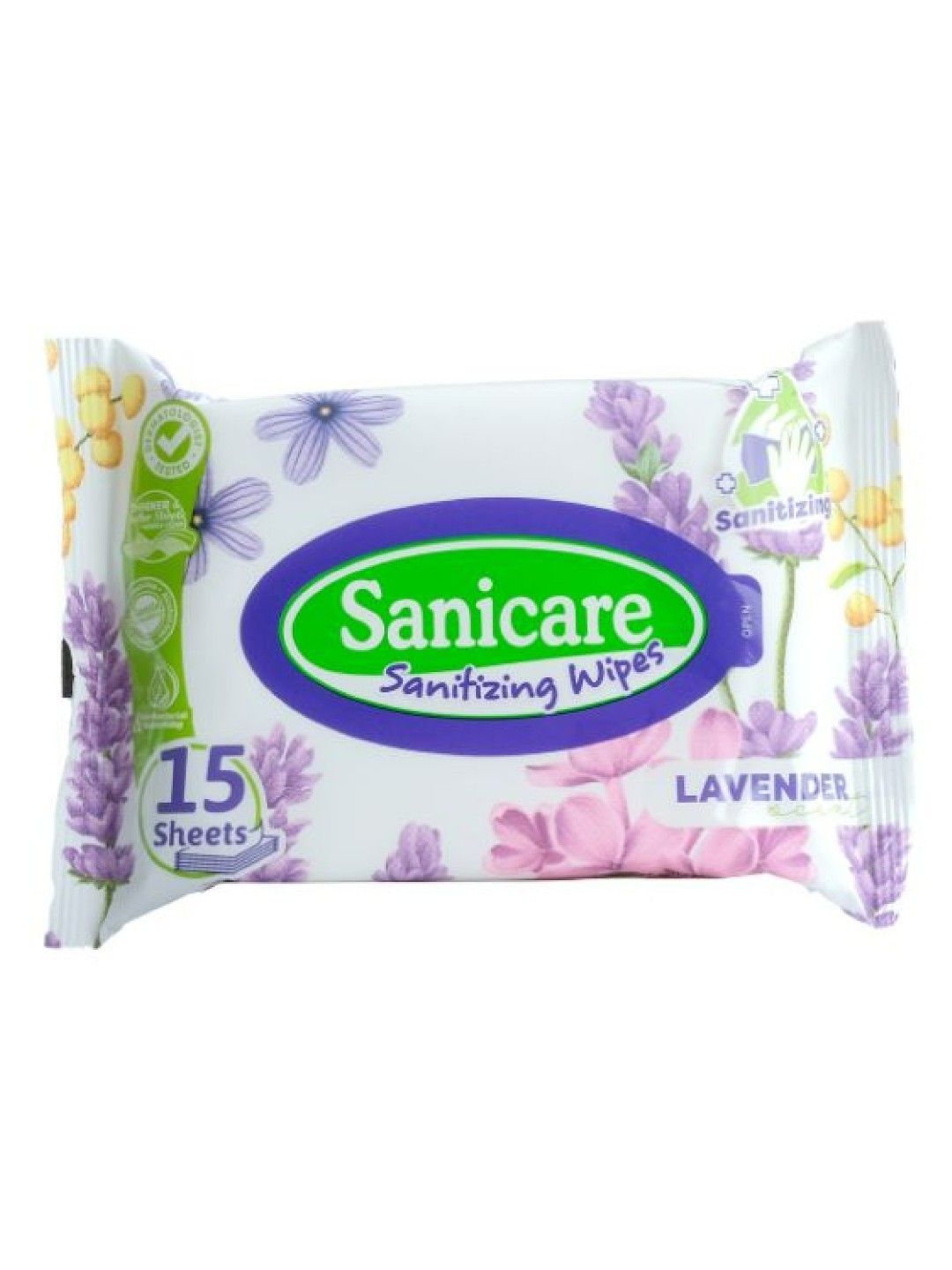 Sanicare Cleansing Wipes Lavender (15 sheets) [Expiry: May 2025]