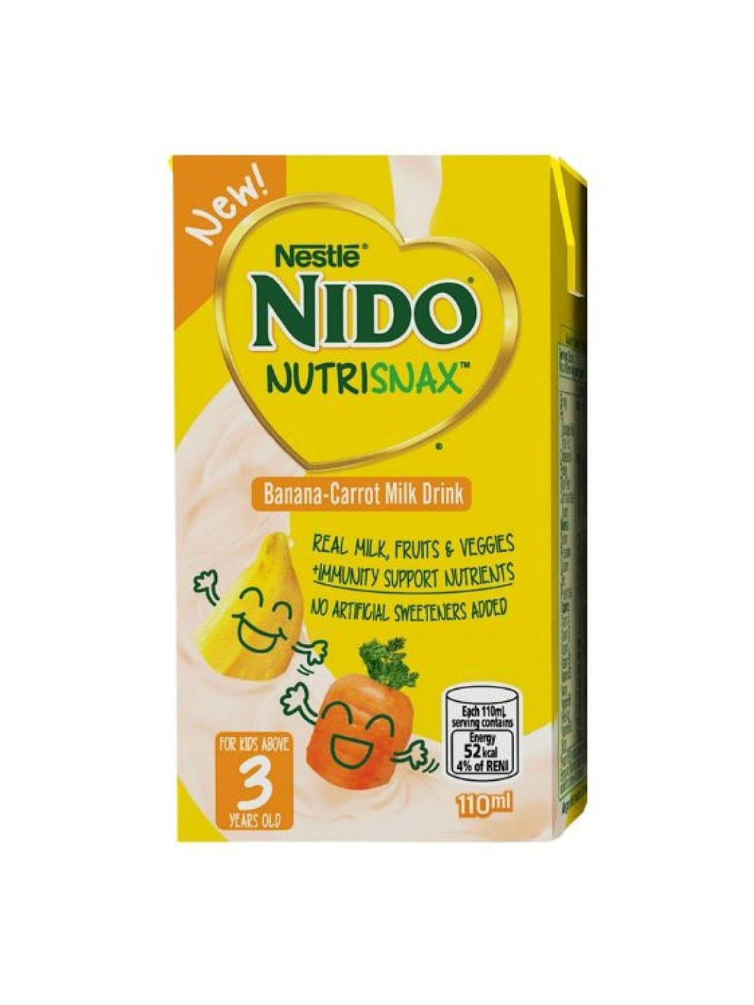 Nido NutriSnax Banana and Carrot (110ml) [Expiry: Nov 2024] (No Color- Image 1)