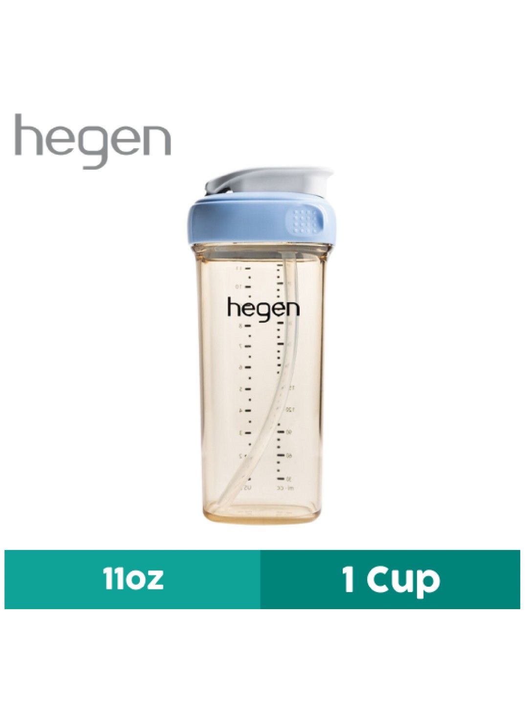 Hegen PPSU Straw Cup (11oz) (Blue- Image 1)