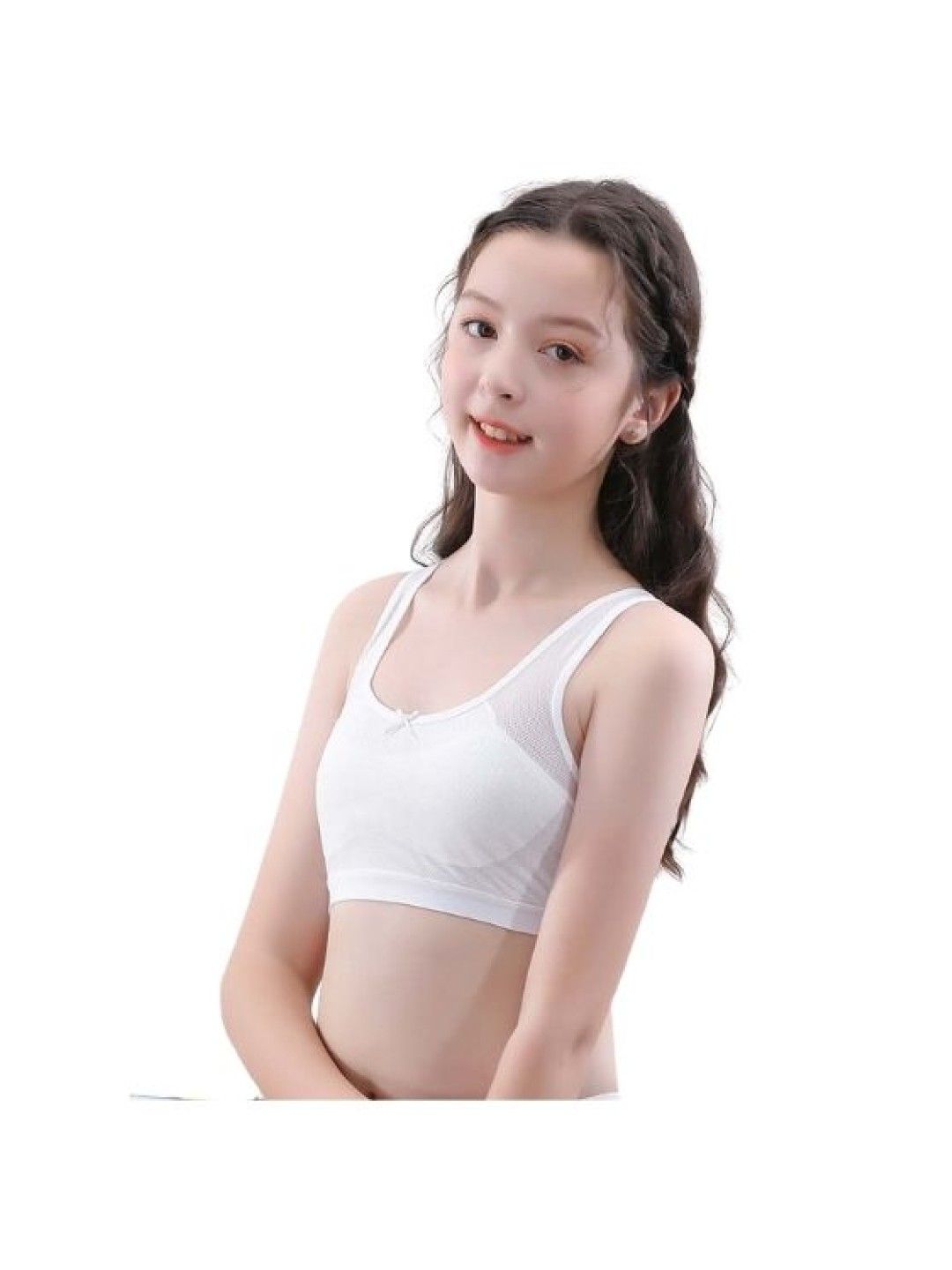 Cottonkind Plain Midriff Bra (White- Image 2)