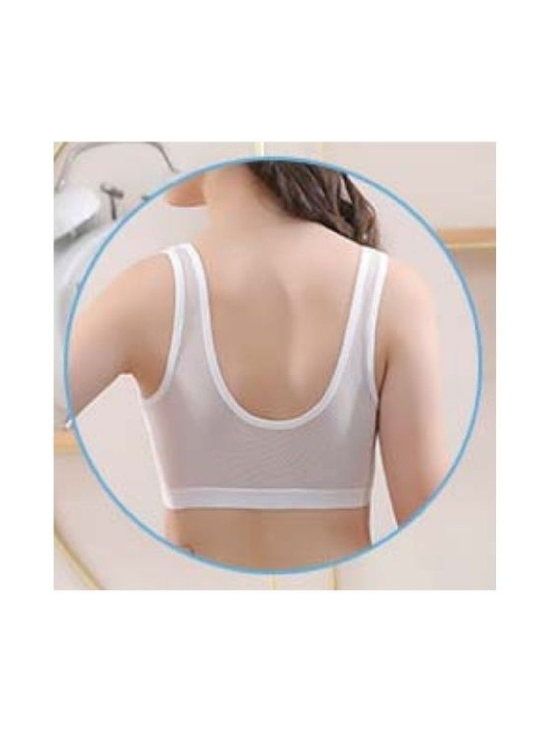 Cottonkind Plain Midriff Bra (White- Image 3)