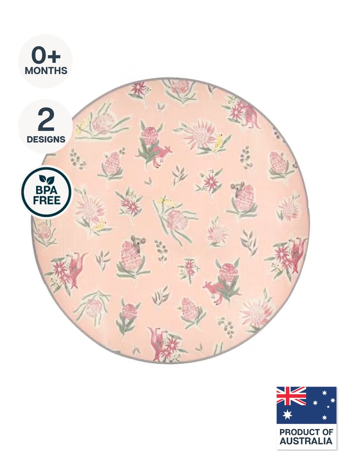 Anko Reversible Round Padded Play and Floor Mat - Floral