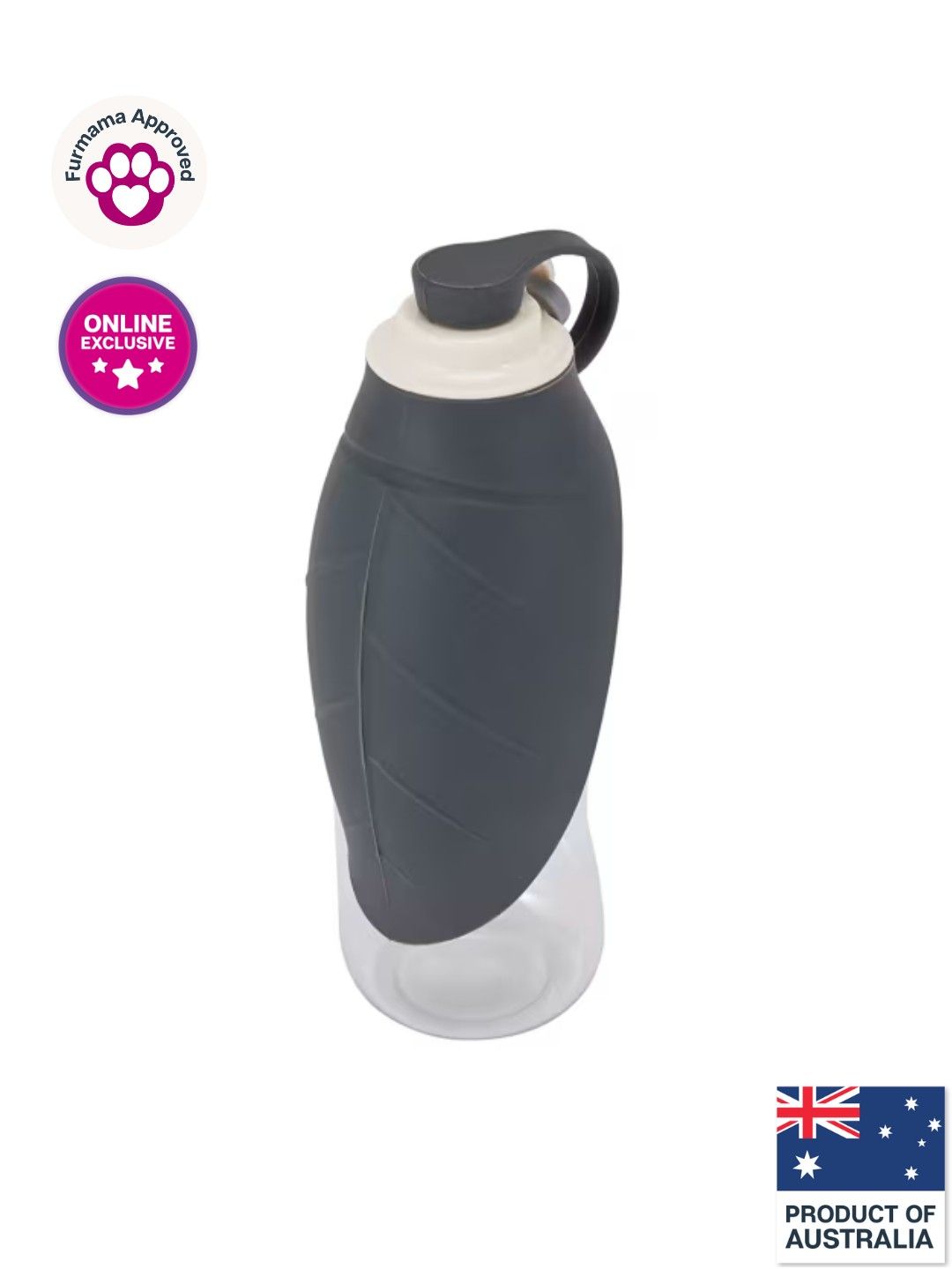 Anko Pet Travel Bottle - Leaf (Grey- Image 1)