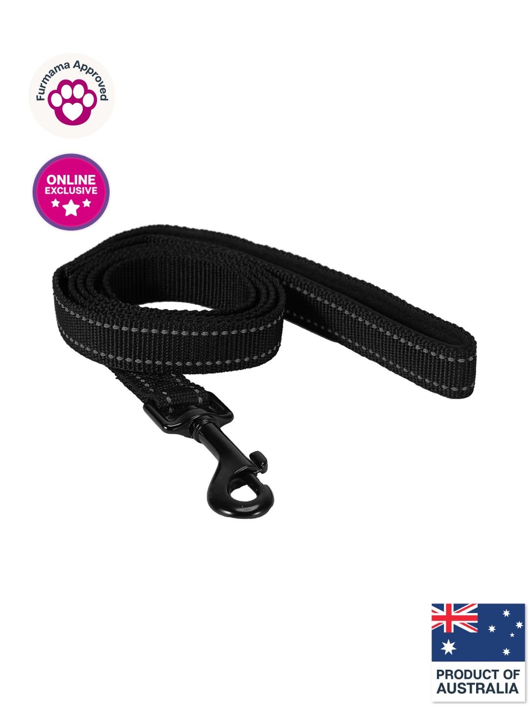 Anko Dog Lead Reflective (Black- Image 1)