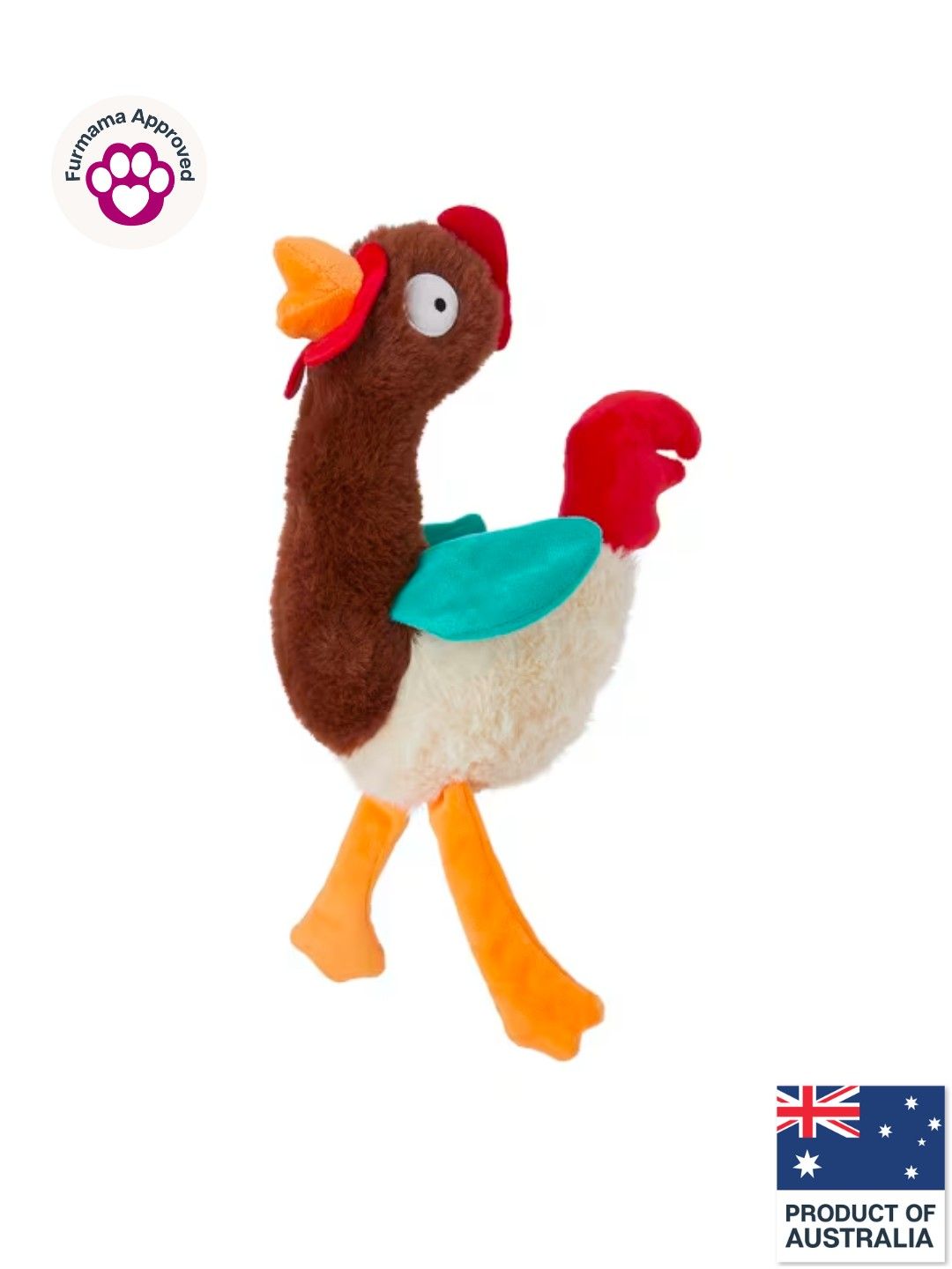 Anko Pet Toy Plush Rooster (Multicolor- Image 1)