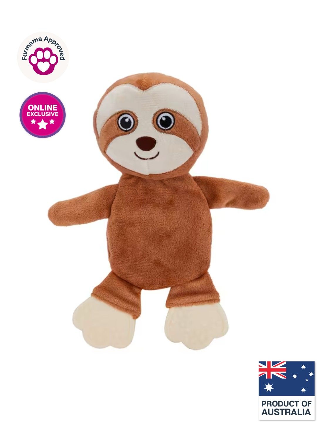 Anko Pet Toy Puppy Crinkle Sloth (Brown- Image 1)