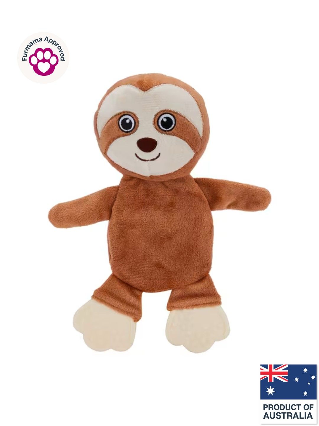 Anko Pet Toy Puppy Crinkle Sloth (Brown- Image 1)