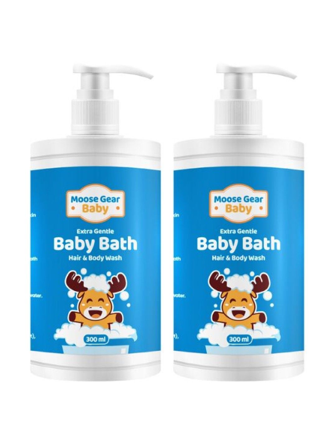 Moose Gear Baby Extra Gentle Baby Bath Gel Soap Shampoo for Newborn Infant (300ml) x 2 (No Color- Image 1)